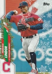 2020 Topps Holiday Base Set Francisco Lindor #HW152b card