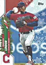 2020 Topps Holiday Base Set Francisco Lindor #HW152d card