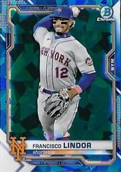 2021 Bowman Chrome Sapphire Edition Base Set Francisco Lindor #81 card