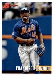 2021 Bowman Heritage Base Set Francisco Lindor #29 card