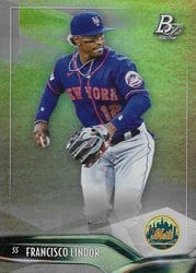 2021 Bowman Platinum Base Set Francisco Lindor #65 card
