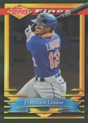 2021 Finest Flashbacks Base Set Francisco Lindor #133 card