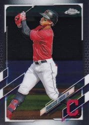 2021 Topps Chrome Base Set Francisco Lindor #16 card