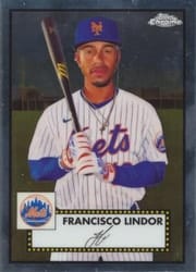 2021 Topps Chrome Platinum Anniversary Base Set Francisco Lindor #163 card
