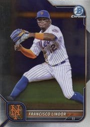 2022 Bowman Chrome Base Set Francisco Lindor #73 card