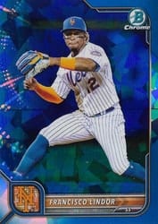 2022 Bowman Chrome Sapphire Edition Base Set Francisco Lindor #73 card