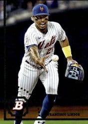 2022 Bowman Heritage Base Set Francisco Lindor #28 card