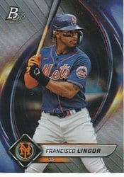 2022 Bowman Platinum Base Set Francisco Lindor #9 card