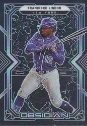 2022 Panini Chronicles Obsidian Francisco Lindor #20 card