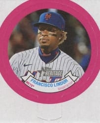 2022 Topps Heritage 1973 Candy Lids Francisco Lindor #14 card