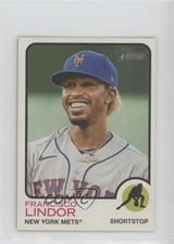 2022 Topps Heritage Mini Francisco Lindor #196 card