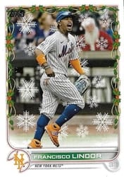 2022 Topps Holiday Base Set Francisco Lindor #HW90d card
