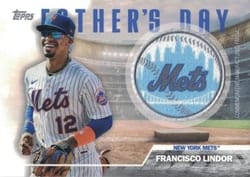 2023 Topps Father's Day Commemorative Team Patches Francisco Lindor #FD-FL card