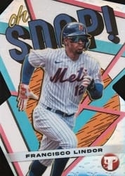 2023 Topps Pristine Oh, Snap! Francisco Lindor #OS-14 card