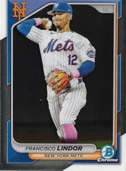 2024 Bowman Chrome Base Set Francisco Lindor #35 card