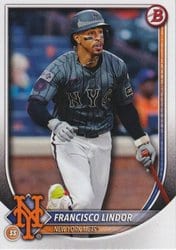 2025 Bowman Base Set Francisco Lindor #86 card