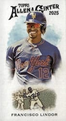 2025 Topps Allen & Ginter 1889 N22 (Minis) Francisco Lindor #N222-9 card