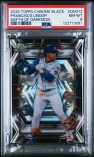 2025 Topps Chrome Black Depth of Darkness Francisco Lindor #DOD-13 card