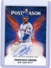 2025 Topps Postseason Performance Autograph Francisco Lindor #PPA-FL card