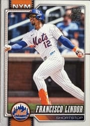 2026 Topps Base Set Francisco Lindor #123 card
