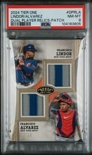 2024 Topps Tier One Dual Player Relics Francisco Lindor / Francisco Alvarez #DPR-LA card