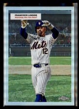 2025 Topps Chrome Platinum 1955 Topps Double Headers Francisco Lindor / Mike Piazza #55DH-5 card