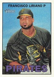 2016 Topps Heritage Base Set Francisco Liriano #326 card