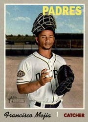 2019 Topps Heritage Base Set Francisco Mejia #624 card