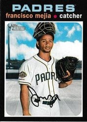 2020 Topps Heritage Base Set Francisco Mejia #191 card