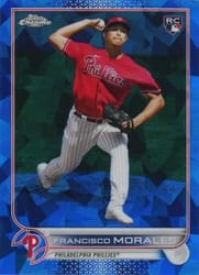 2022 Topps Chrome Update Sapphire Edition Base Set Francisco Morales #US318 card
