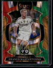 2025 Panini Select La Liga Franco Mastantuono Red Green Flash #7 card