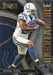 2020 Panini Select Unbreakable Frank Gore #U23 card