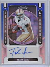 2022 Panini Absolute Signature Standouts Frank Gore #SS-FG card