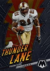 2023 Panini Mosaic Thunder Lane Frank Gore #TL-FG card