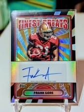 2024 Finest Finest Greats Autographs Frank Gore #FG-FG card