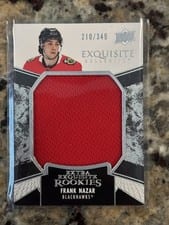2024-25 Upper Deck Black Diamond Exquisite Collection Extra Exquisite Rookie Jersey Frank Nazar #ECER-FN card