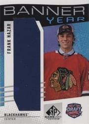 2025-26 SP Game Used 2022 NHL Draft Banner Year Autograph Relics Frank Nazar #BYA-FZ card
