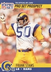 1990 Pro Set Base Set Frank Stams #736 card