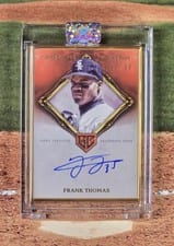 2022 Topps Gilded Collection Gold Frame Hall of Famers Autographs Frank Thomas #HAFA-FT card