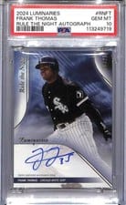 2024 Topps Luminaries Rule the Night Autographs Frank Thomas #RN-FT card