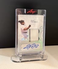 2025 Leaf Spectacular Baseball Signature Swatch Frank Thomas #SS-FT1 card