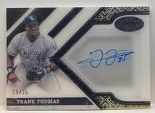 2025 Topps Tier One Clearly Perfect Autographs Frank Thomas #CPA-FT card