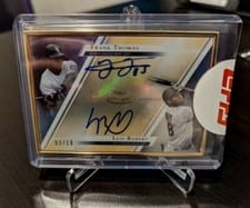 2021 Topps Gold Label Framed Dual Autographs Frank Thomas / Luis Robert #FDA-TR card