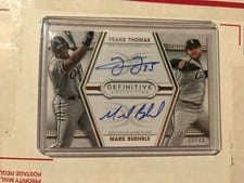2022 Topps Definitive Collection Dual Autograph Collection Frank Thomas / Mark Buehrle #DAC-TBU card