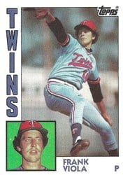 1984 Topps Base Set Frank Viola #28 card