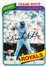 1980 Topps Base Set Frank White #45 card