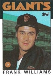 1986 Topps Base Set Frank Williams #341 card