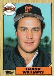 1987 Topps Base Set Frank Williams #96 card