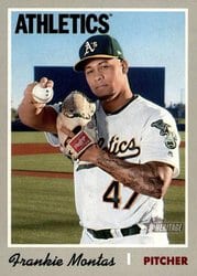 2019 Topps Heritage Base Set Frankie Montas #325 card
