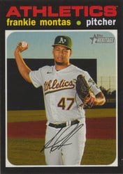 2020 Topps Heritage Base Set Frankie Montas #604 card